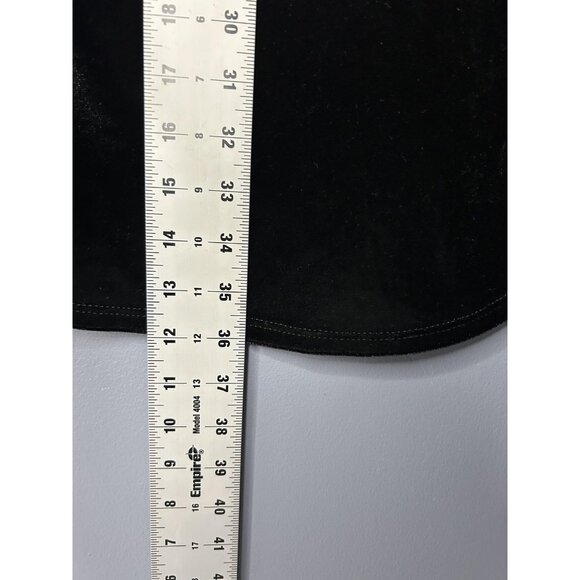 Aria Dress Womens M Black Velvet Long Sleeve Bodycon Mock Neck Witchy Romantic - Picture 6 of 12